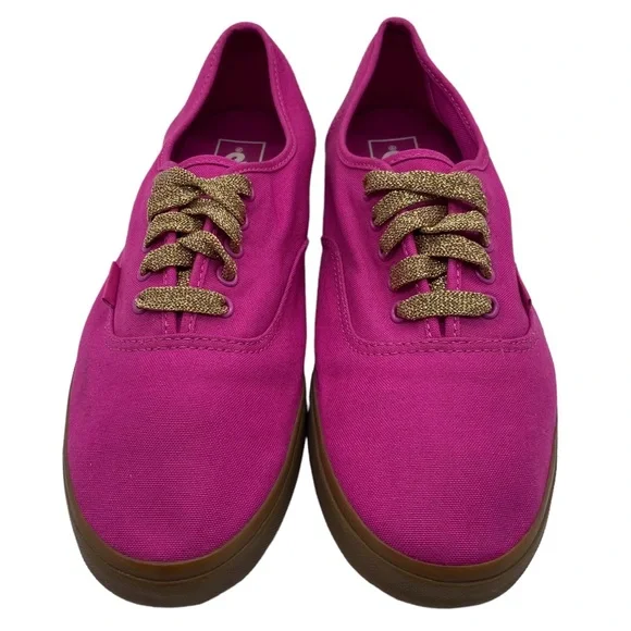 Vans Sneakers Lo Pro Pink Gold Glitter Canvas Casual Skate Colorful Size 10 - Picture 3 of 9